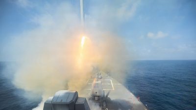 USS Spruance fires Tomahawk during Operation Epic Fury
